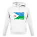 Djibouti Grunge Style Flag unisex hoodie