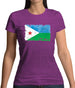 Djibouti Grunge Style Flag Womens T-Shirt