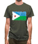 Djibouti Grunge Style Flag Mens T-Shirt