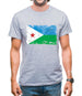 Djibouti Grunge Style Flag Mens T-Shirt