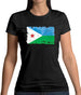 Djibouti Grunge Style Flag Womens T-Shirt