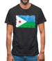 Djibouti Grunge Style Flag Mens T-Shirt