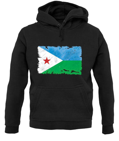 Djibouti Grunge Style Flag unisex hoodie