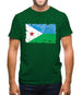 Djibouti Grunge Style Flag Mens T-Shirt