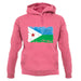 Djibouti Grunge Style Flag unisex hoodie
