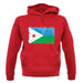 Djibouti Grunge Style Flag unisex hoodie