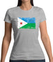 Djibouti Grunge Style Flag Womens T-Shirt