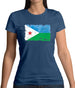 Djibouti Grunge Style Flag Womens T-Shirt