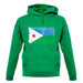 Djibouti Grunge Style Flag unisex hoodie