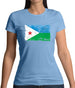 Djibouti Grunge Style Flag Womens T-Shirt