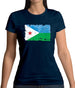 Djibouti Grunge Style Flag Womens T-Shirt