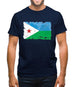 Djibouti Grunge Style Flag Mens T-Shirt