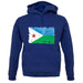 Djibouti Grunge Style Flag unisex hoodie