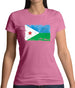 Djibouti Grunge Style Flag Womens T-Shirt
