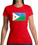 Djibouti Grunge Style Flag Womens T-Shirt