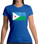 Djibouti Grunge Style Flag Womens T-Shirt