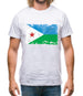 Djibouti Grunge Style Flag Mens T-Shirt