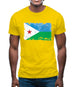 Djibouti Grunge Style Flag Mens T-Shirt