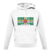 Dominica Barcode Style Flag unisex hoodie