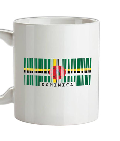 Dominica Barcode Style Flag Ceramic Mug