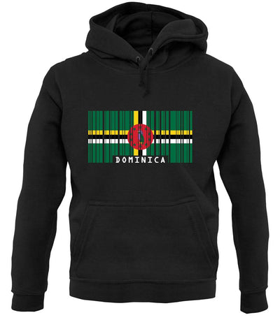 Dominica Barcode Style Flag unisex hoodie
