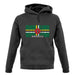 Dominica Barcode Style Flag unisex hoodie