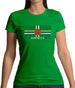 Dominica Barcode Style Flag Womens T-Shirt