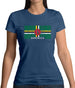 Dominica Barcode Style Flag Womens T-Shirt
