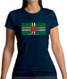 Dominica Barcode Style Flag Womens T-Shirt