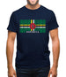 Dominica Barcode Style Flag Mens T-Shirt