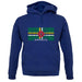 Dominica Barcode Style Flag unisex hoodie
