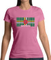 Dominica Barcode Style Flag Womens T-Shirt