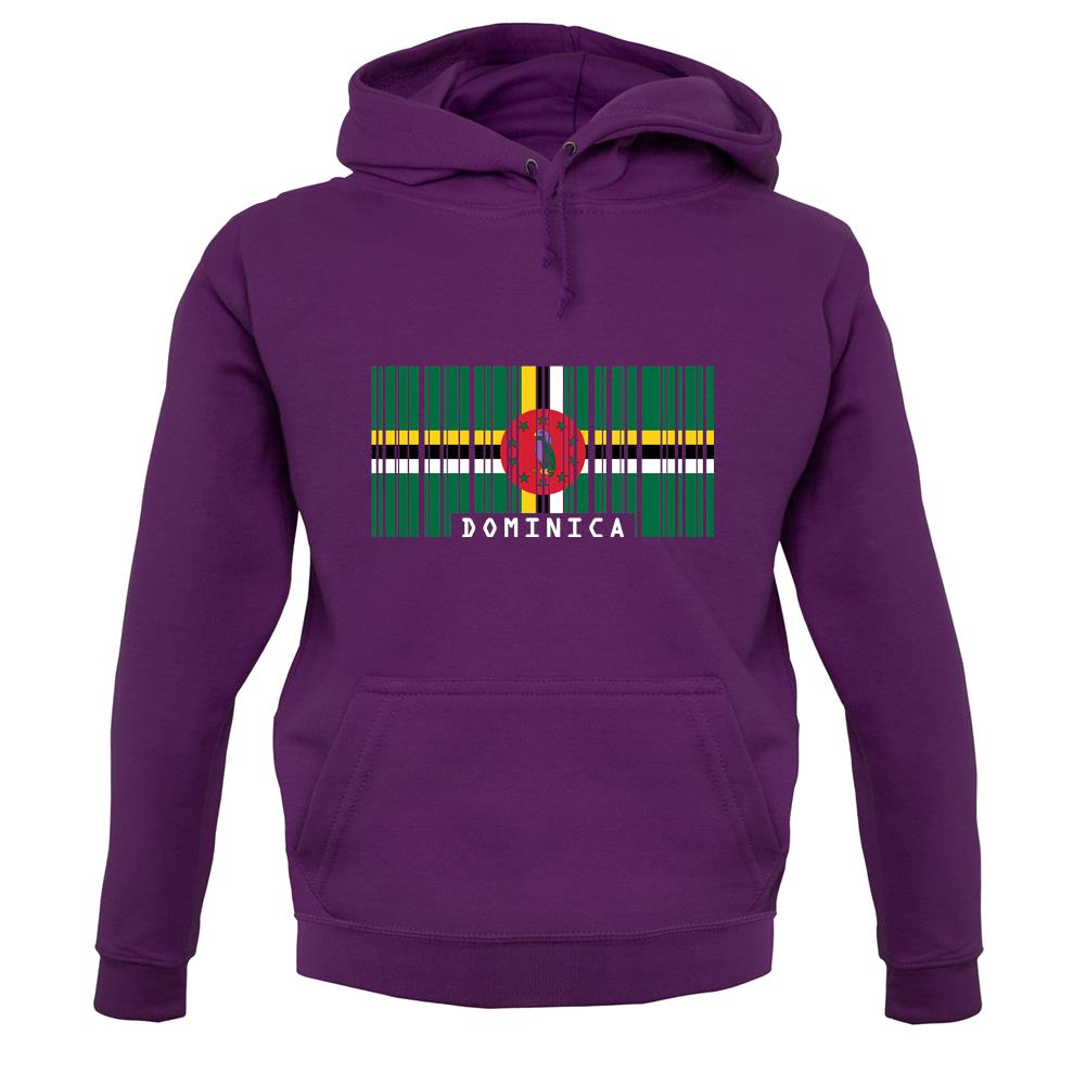Dominica Barcode Style Flag unisex hoodie