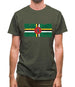 Dominica Grunge Style Flag Mens T-Shirt