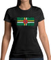 Dominica Grunge Style Flag Womens T-Shirt