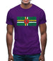 Dominica Grunge Style Flag Mens T-Shirt