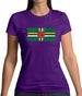 Dominica Grunge Style Flag Womens T-Shirt