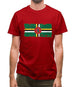 Dominica Grunge Style Flag Mens T-Shirt