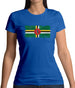 Dominica Grunge Style Flag Womens T-Shirt