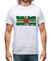 Dominica Grunge Style Flag Mens T-Shirt