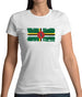 Dominica Grunge Style Flag Womens T-Shirt