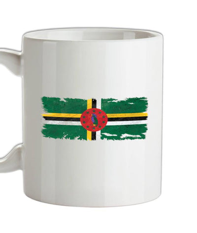 Dominica Grunge Style Flag Ceramic Mug