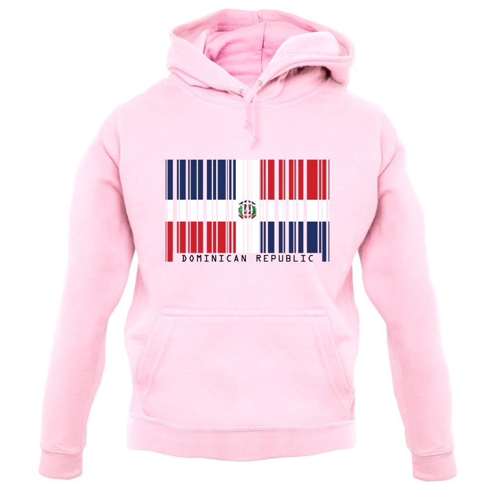 Dominican Republic  Barcode Style Flag unisex hoodie