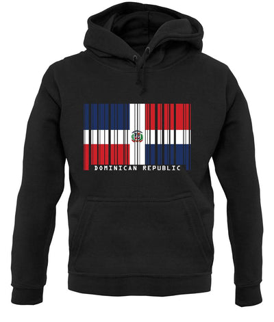 Dominican Republic  Barcode Style Flag unisex hoodie