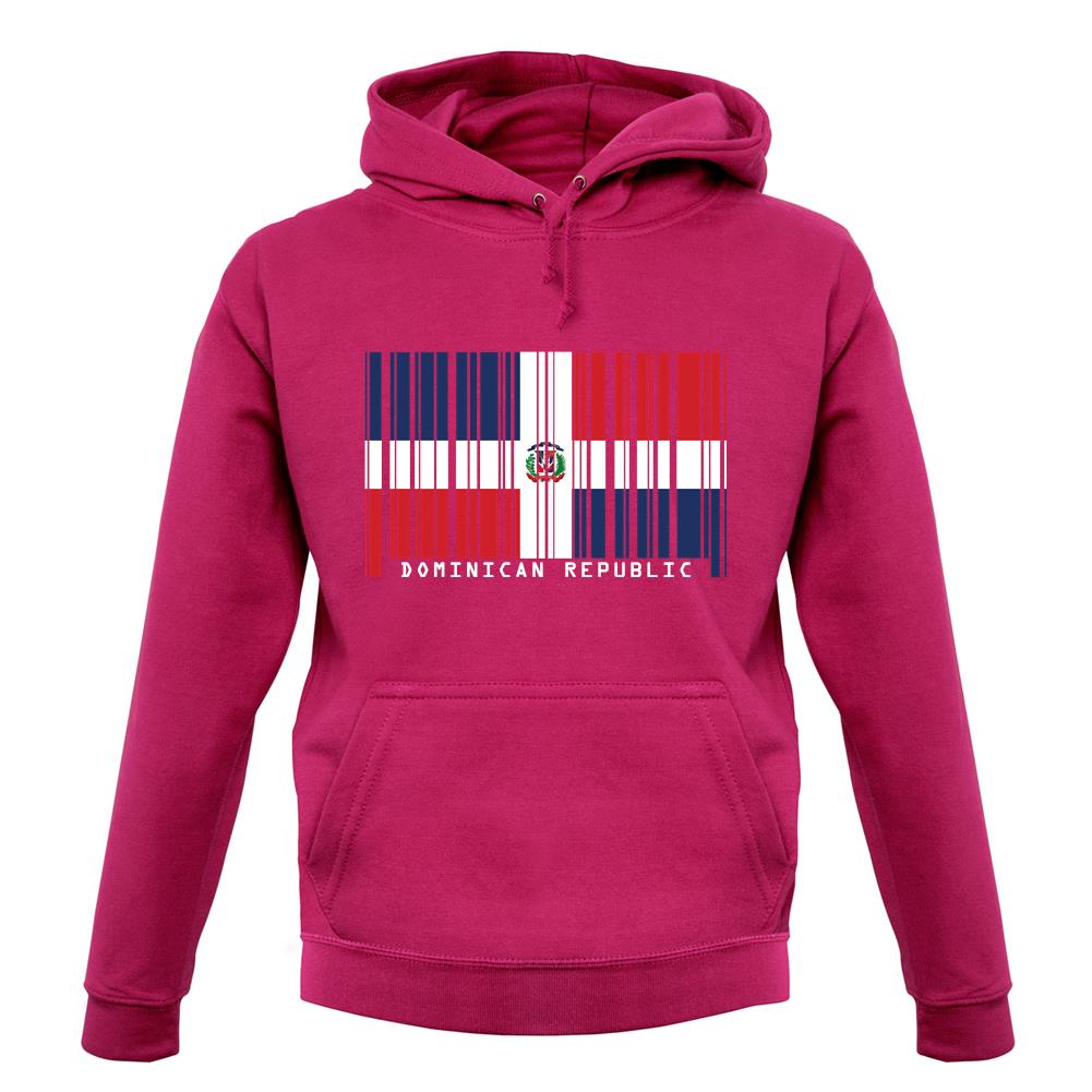 Dominican Republic  Barcode Style Flag unisex hoodie