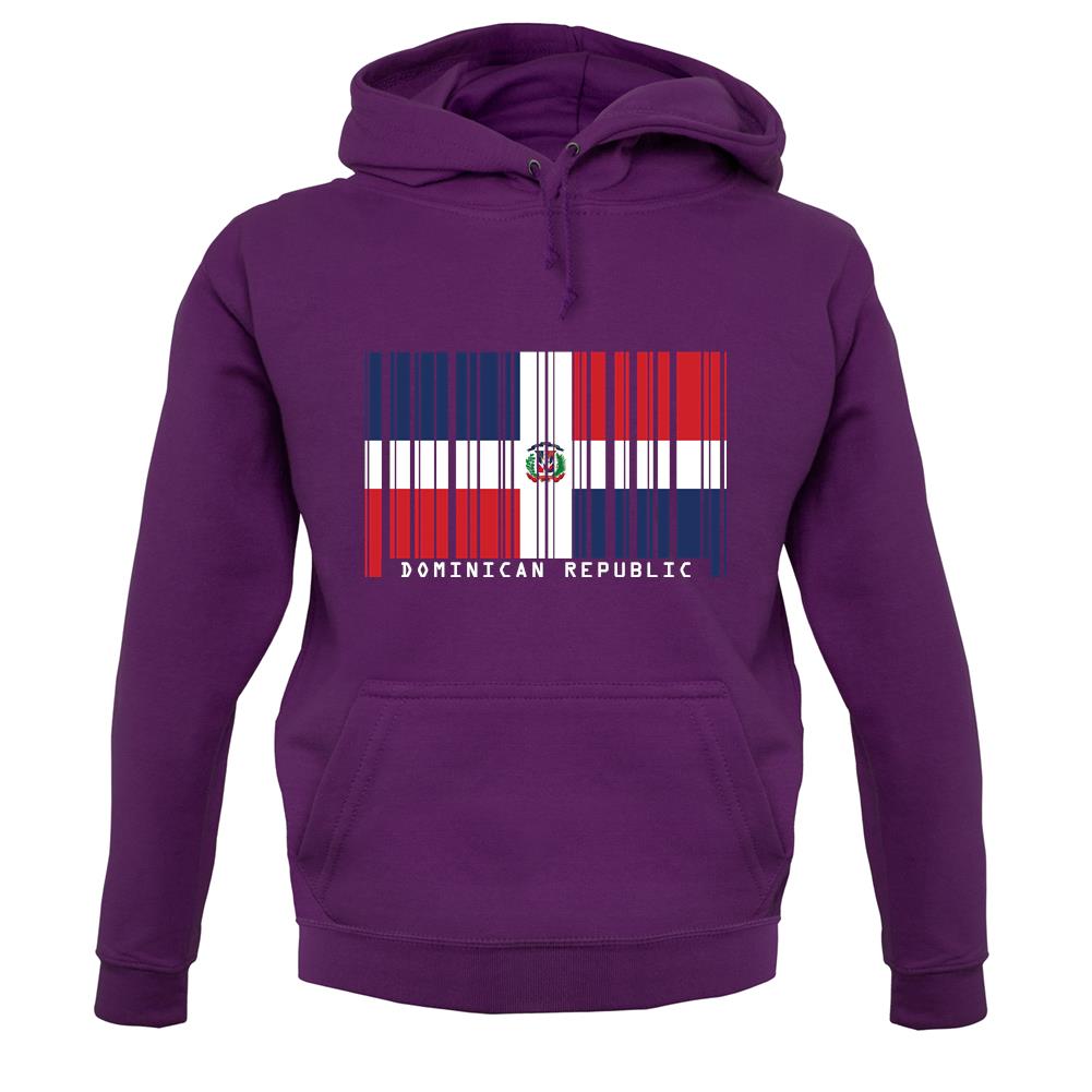 Dominican Republic  Barcode Style Flag unisex hoodie