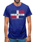 Dominican Republic  Barcode Style Flag Mens T-Shirt