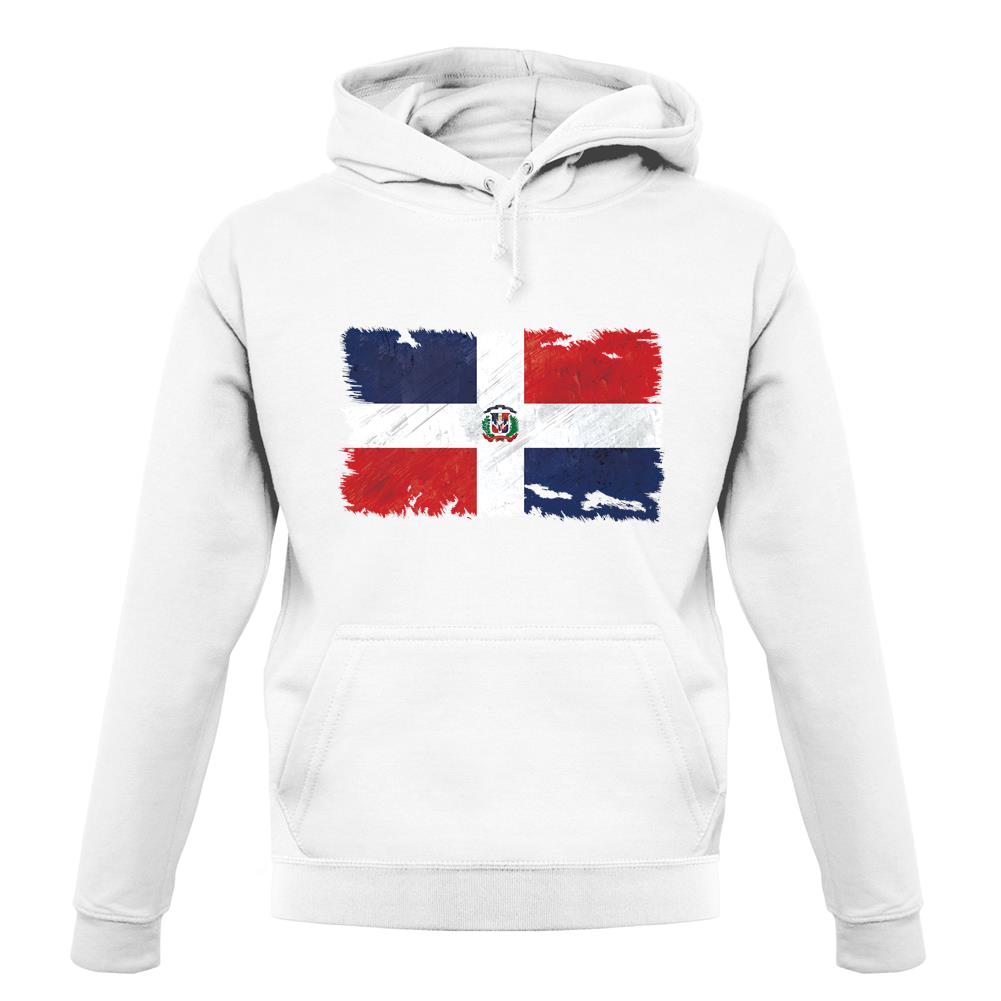 Dominican Republic Grunge Style Flag unisex hoodie