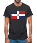 Dominican Republic Grunge Style Flag Mens T-Shirt