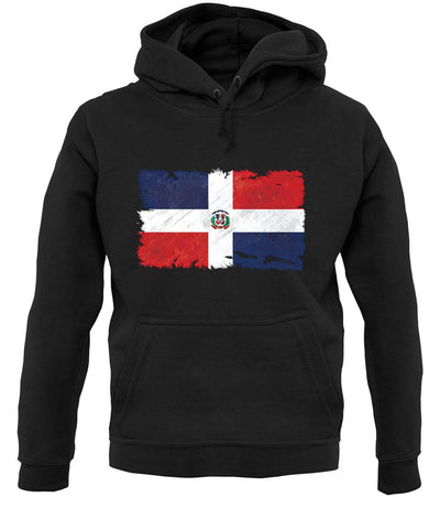Dominican Republic Grunge Style Flag unisex hoodie